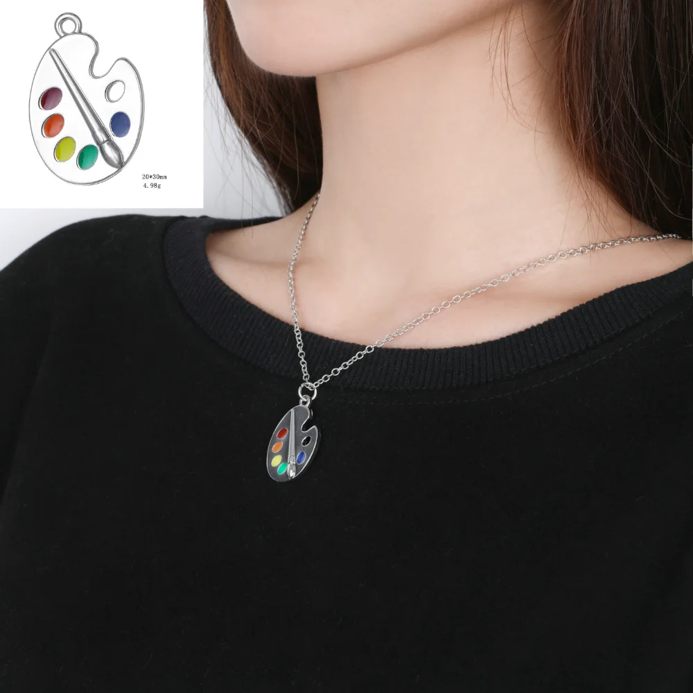 Эмалированная подвеска LIKGREAT в палитре художников с рисунком для изготовления