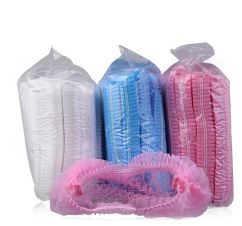 

10 шт. нетканых одноразовых колпачков для душа, плиссированная Пылезащитная шляпа для женщин и мужчин, аксессуары для ванной