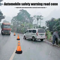 telescopic folding road cone barricades warning sign reflective cone for tesla model 3yxs traffic cone orange reflective tape