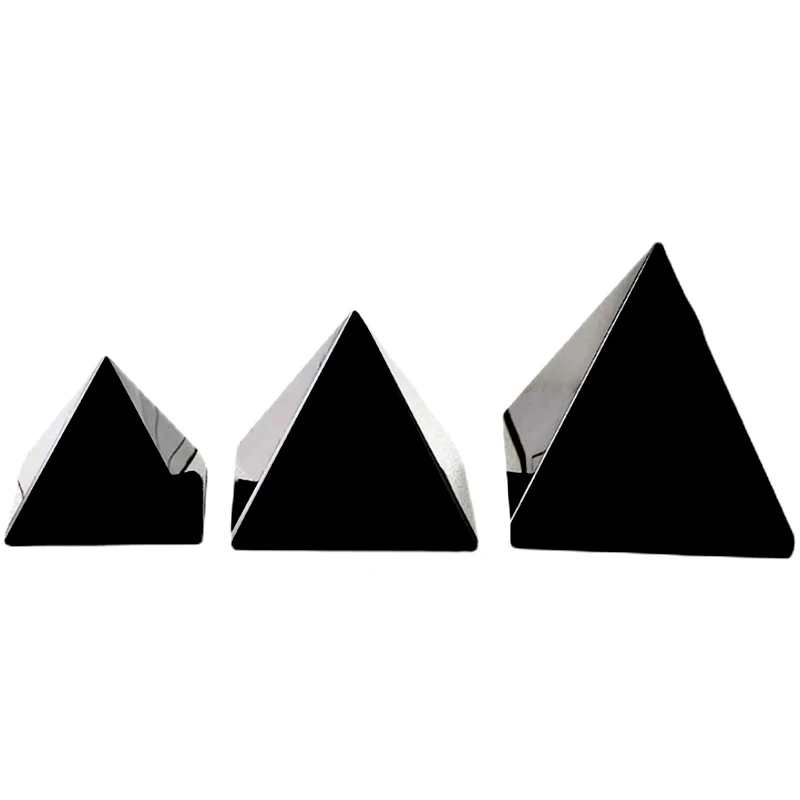 Черный обсидиан 4-6 см искусственный минеральный Треугольный Кристалл оптовая