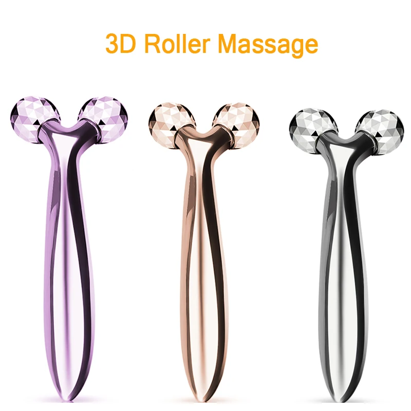 

3D Roller Massager Y Shape Face Lifting 360 Rotate Thin Face Body Wrinkle Remover Facial Tool Massage Roller Skin Tightening