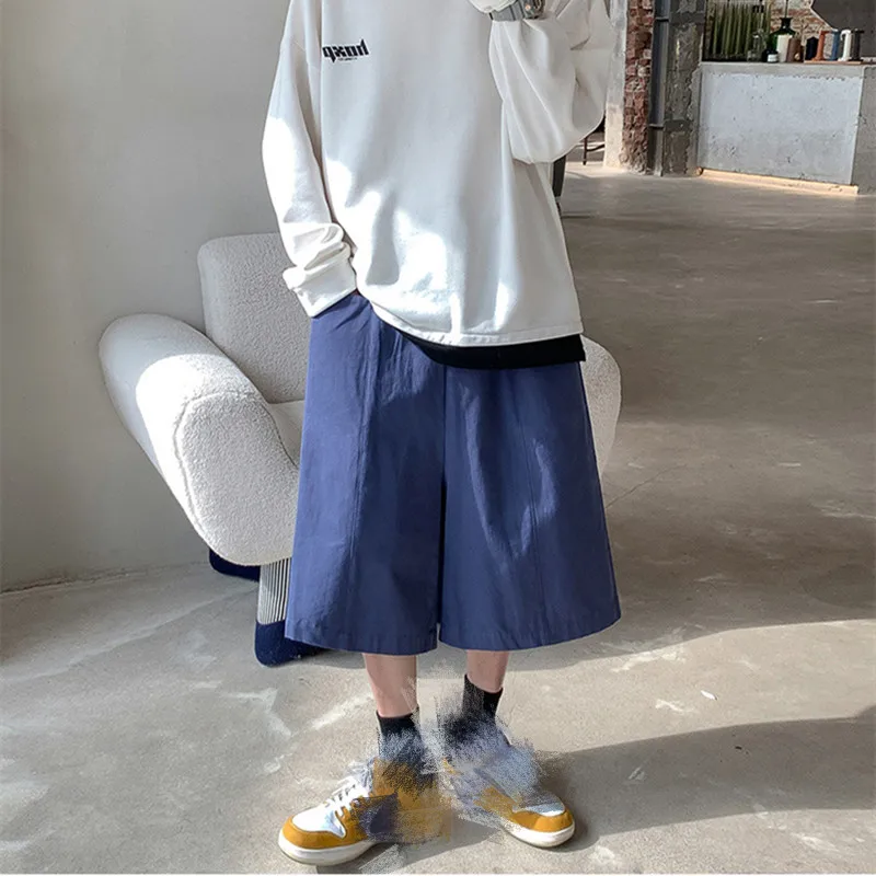 

Men's Casual Oversize Shorts 2021 Fashion Male Solid Color Pants Harajuku Streetwear Shorts Male Clothing