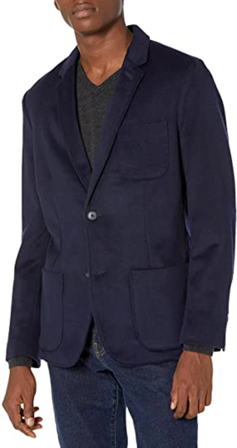 Veste et costume d'hiver bleu marine pour hommes, 1 pièce, manteau décontracté, Blazer sur mesure, tenue de soirée, un seul manteau, vêtements pour hommes  (0)