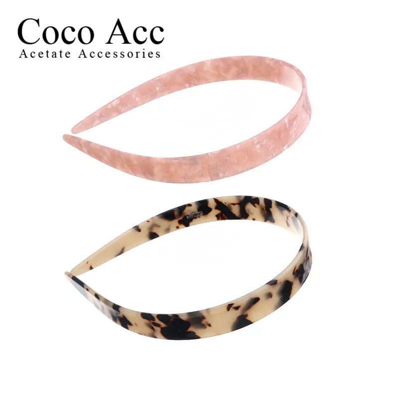 Оптовая продажа обруч для волос из ацетата целлюлозы акриловая черепаховая