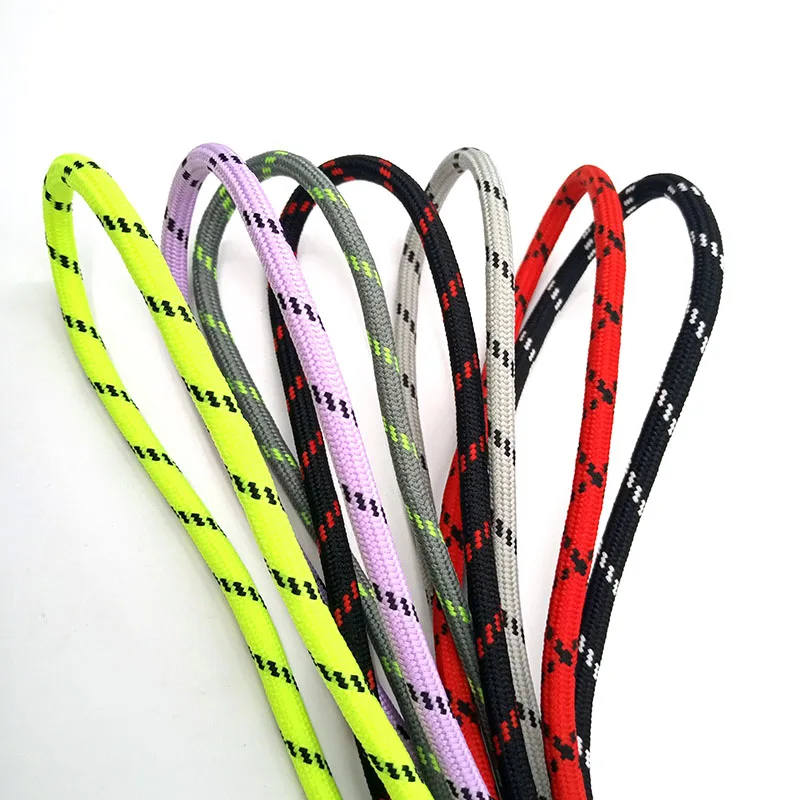 

Round shoelaces Mountaineering shoes Coconut hiking shoes Girl Boy color cored polyester with metal laces head boots strong boot