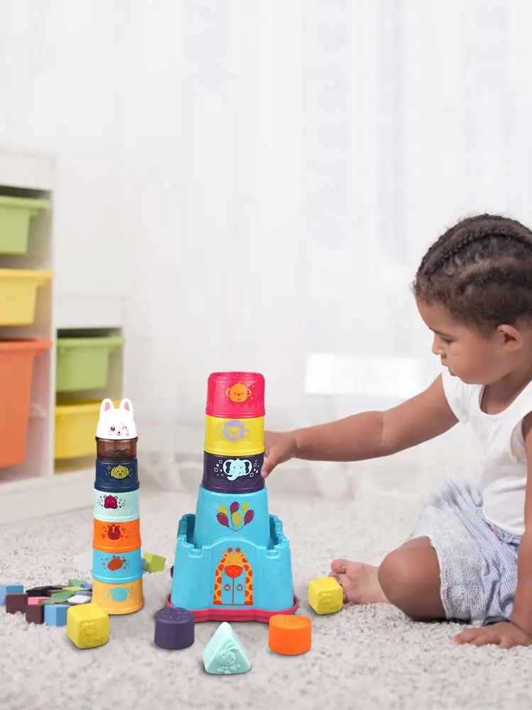 

Baby Stacking Sorting Cups Toys Educational Stacking Tower Toys Counting Toys For Kids Funny Early Educational Baby Toys