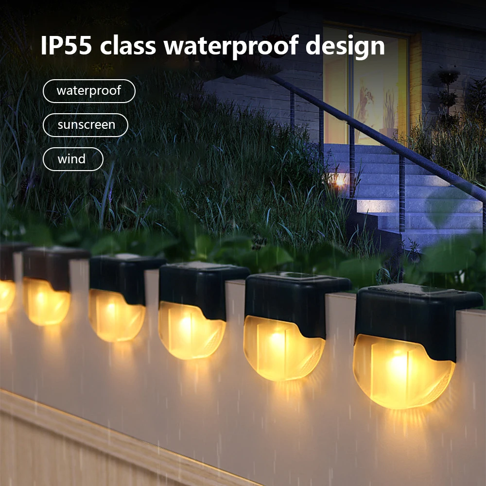 

Walkway Lights Solar Light Controlled Durable Induction Light Street Lamp 4pcs Eco-friendly Wall Light Fence Light