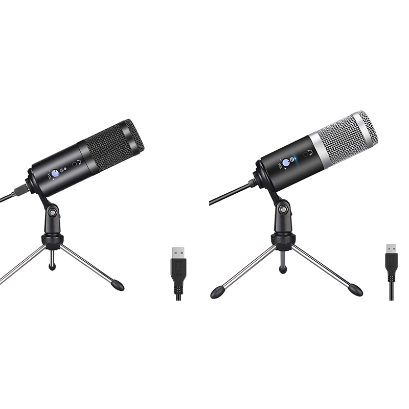 

USB-микрофон, профессиональный студийный шумоподавляющий микрофон для ПК, ноутбука, Mac, Windows