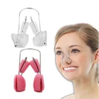 2 цвета, корректор для выпрямления носа, массажер для коррекции лица, инструмент для коррекции мостика носа из мягкого силикона, зажим-редуктор