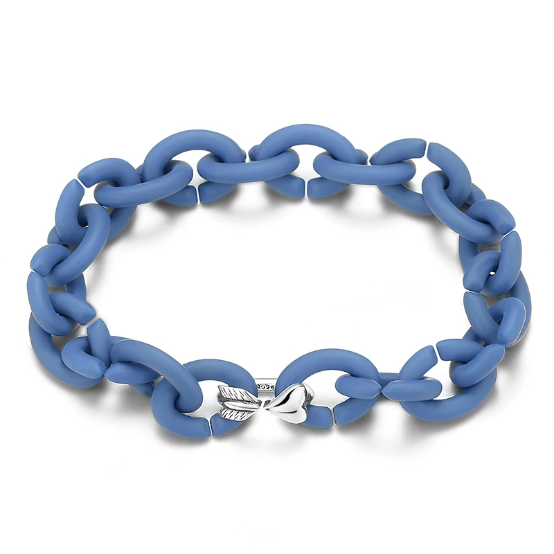 Жесткие резиновые браслеты серебряные в форме сердца стрелы бусины шармы