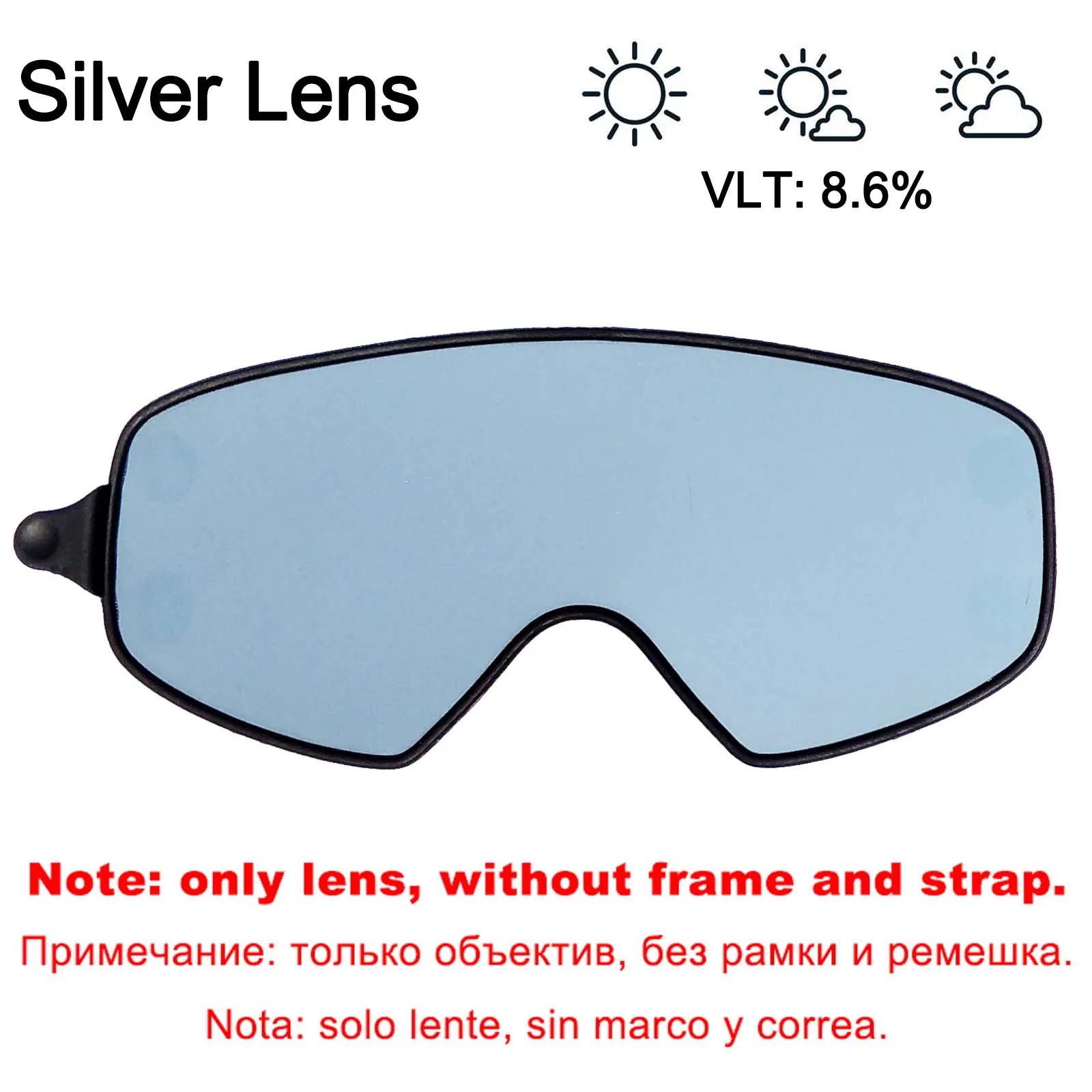 Silver Outer Lens LOCLE лыжные очки 2 в 1 с магнитным двойным использованием для ночного катания лыжные очки противотуманные UV400 лыжные очки для сноуборда мужские женские лыжные очки - Цвет: Silver Outer Lens