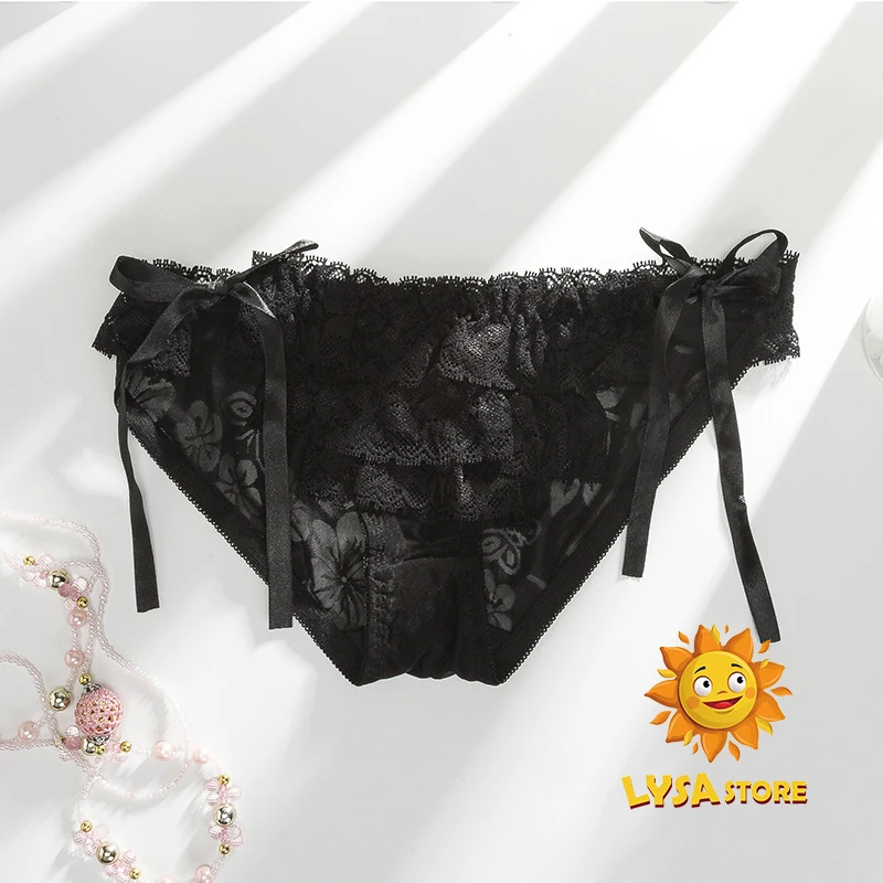 

Sexy Lace up Lace Women 's Underwear Fun Lace Lace Lace Lace up Underwear Transparent Low Waist Large Size Panties Nylon Briefs