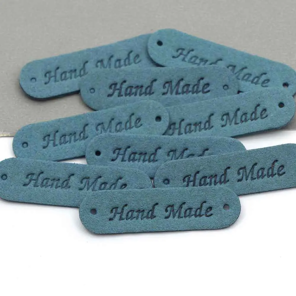 20 шт. кожаные этикетки для этикеток ручной работы ярлыки темно-синего цвета