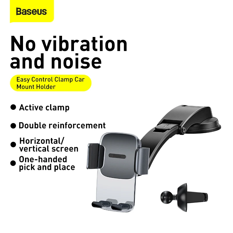 

Baseus 360 Degrees Clamping Car Phone Holder Universal Smartphone Stands Air Vent GPS Mount Support For iPhone Samsung Huawei