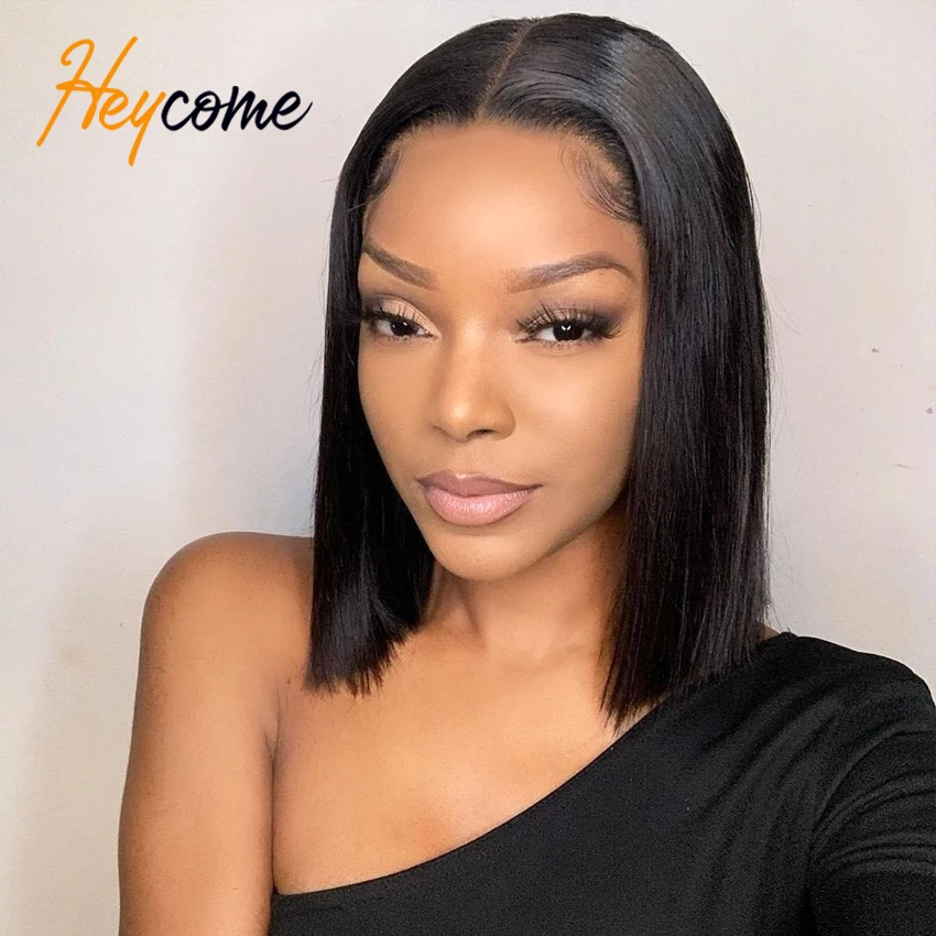 

Short Bob Lace Front Human Hair Wigs For Women 13x4 Remy Lace Frontal Human Hair Brazilian T Part Wigs Pre Plucked Closure Wig