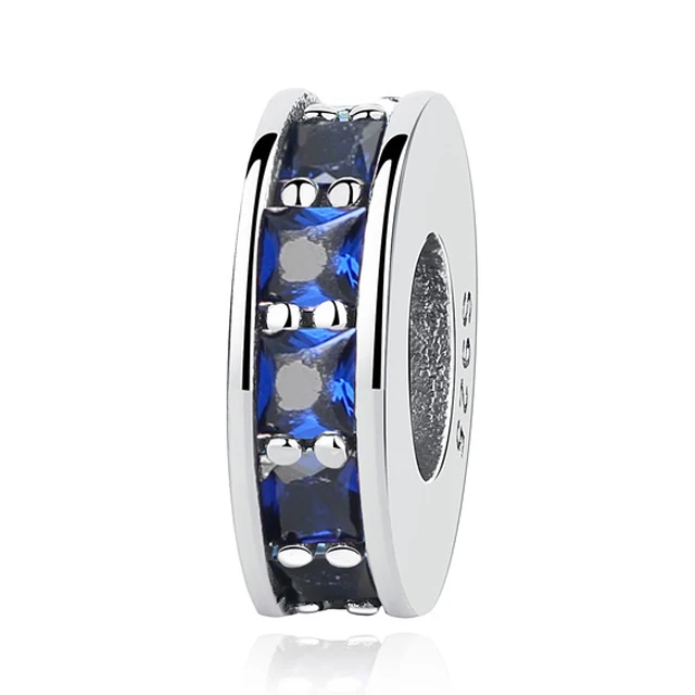 Проложить вдохновение Разделитель с многоцветные Кристальные Бусины Fit Pandora браслет стерлингового серебра 925 Шарм Diy ювелирные изделия - Окраска металла: Покрытие антикварным серебром