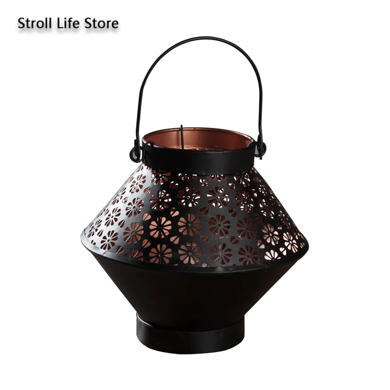 Скандинавский Ретро подсвечник металлический ветрозащитная лампа украшение