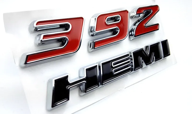 Бесплатная доставка 2X красный 392 HEMI эмблемы для Dodge Challenger Charger оперативная память