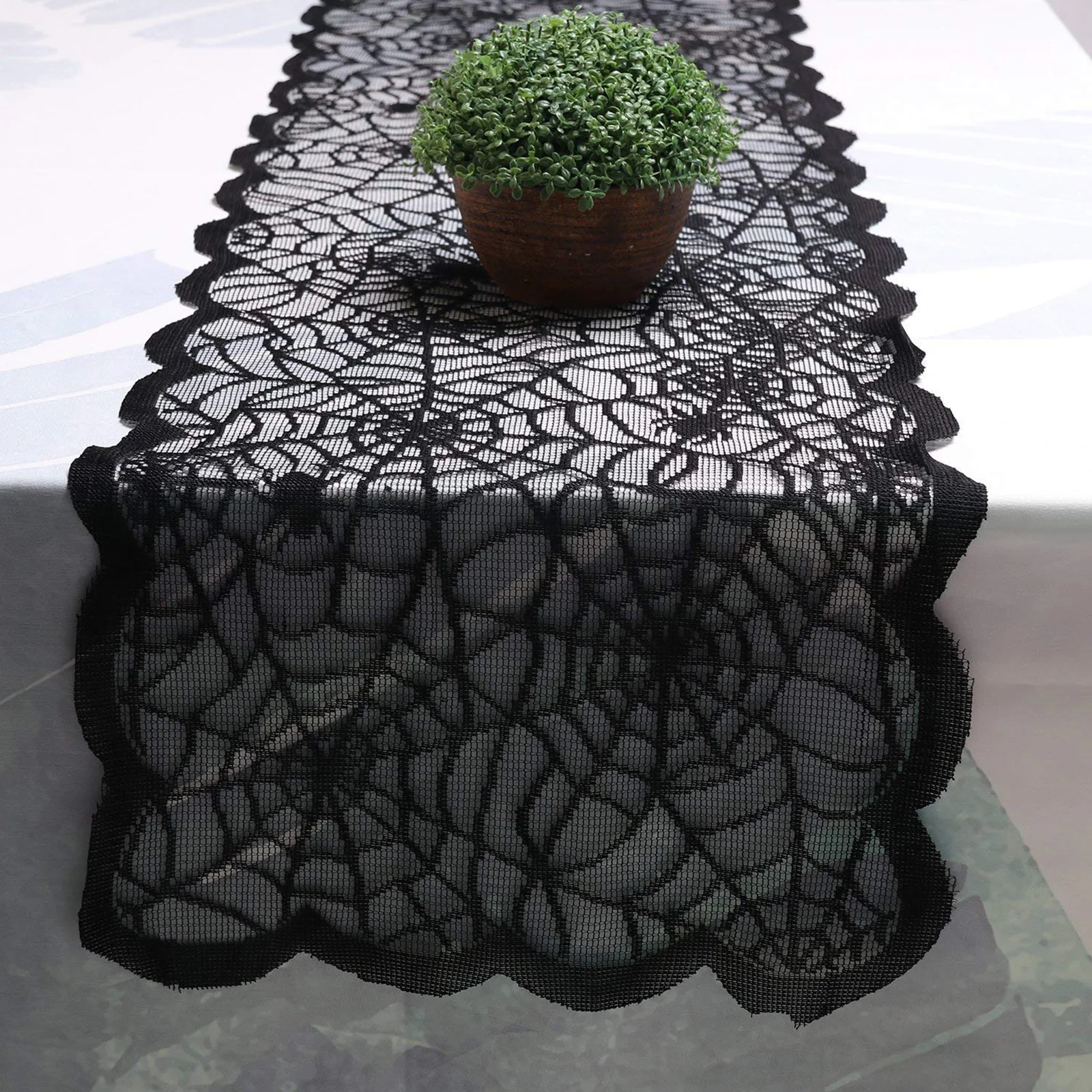 Хэллоуин Украшение стола &quotскелетная&quot тема кружевные скатерти