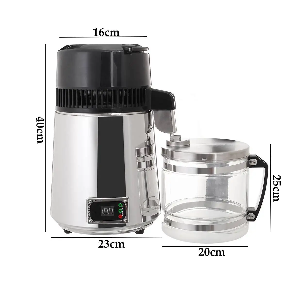 

4L 750W Water Distiller Household Distilled Pure Water Machine Distillation Purifier Filter Stainless Steel Water Filter AU Plug