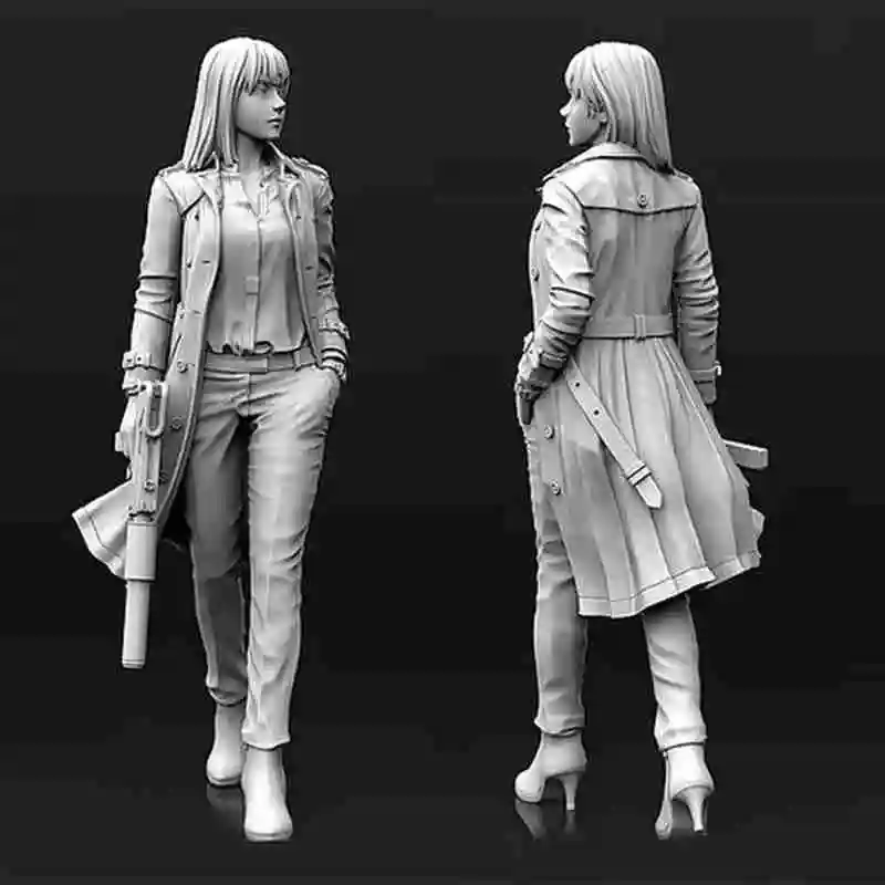 Модель солдата из смолы 1/35 5 см агент Аида женщина Gunman самосборка статическая