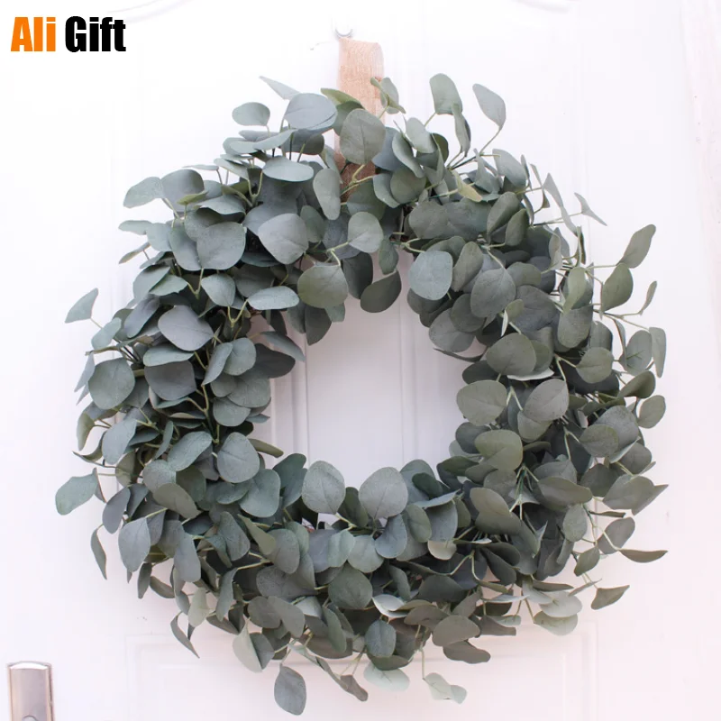 Modern Simple Style Simulation Eucalyptus Garland Eucalyptus Leaf Doorknob Home Wall Decoration Vine Pendant 61cm / 24 