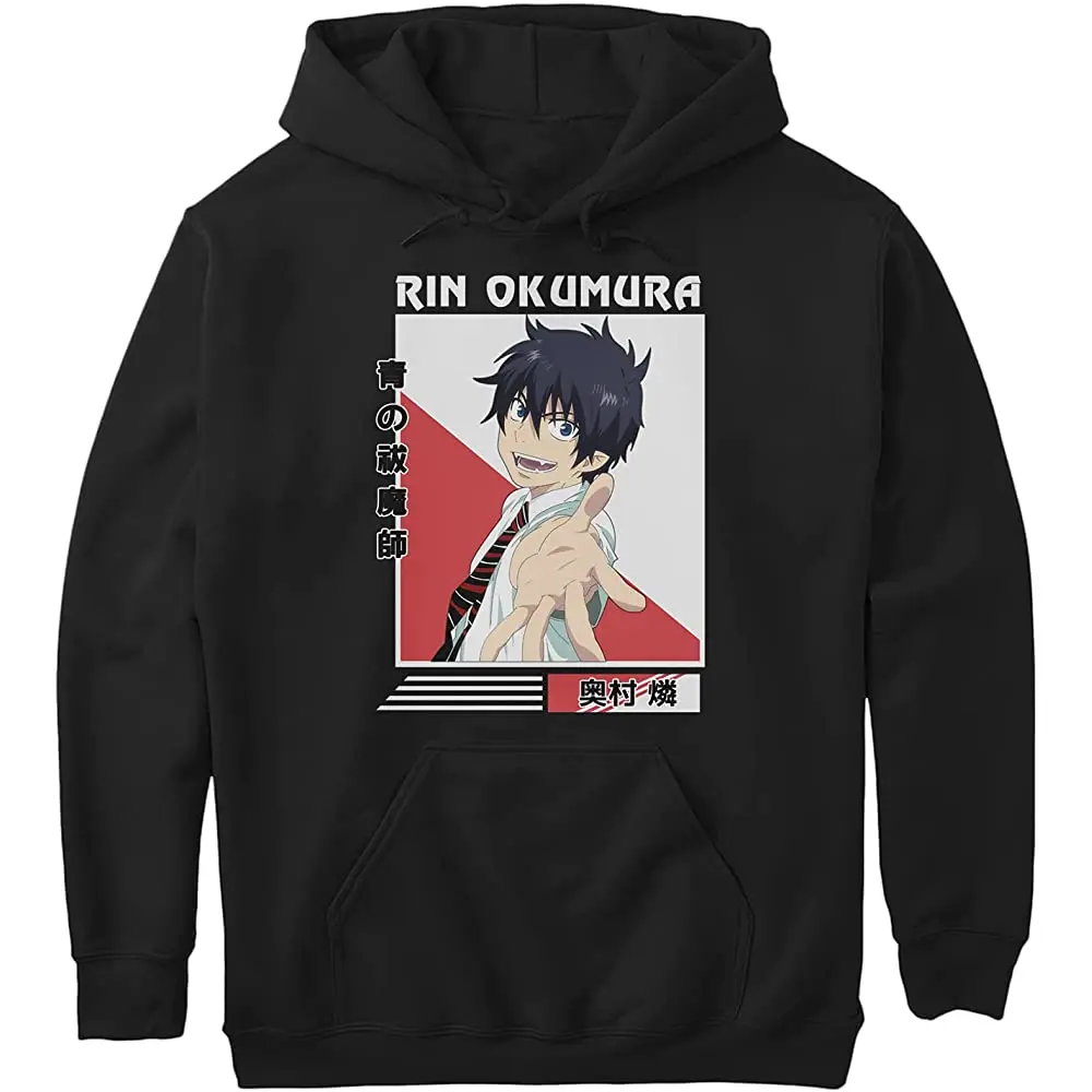 

Синяя толстовка с капюшоном Rin Okumura, толстовка с капюшоном, Толстовка на день рождения для фанатов аниме, толстовка с капюшоном Манга