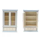 1:12 Кукольный домик миниатюрная кухонная мебель белые шкафы витрина детский подарок