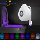 Led Nigh- WC авто зондирующий 8 цветов сменная лампа AAA батарейный с подсветкой унитаза для ночник детей
