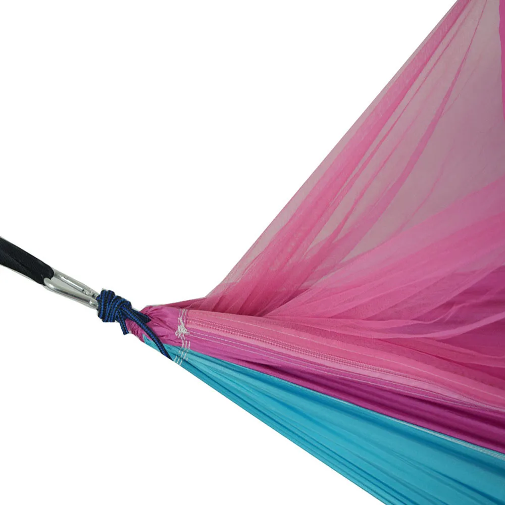 Подвесной гамак ультралегкий на 2 человек с москитной сеткой для походов и охоты