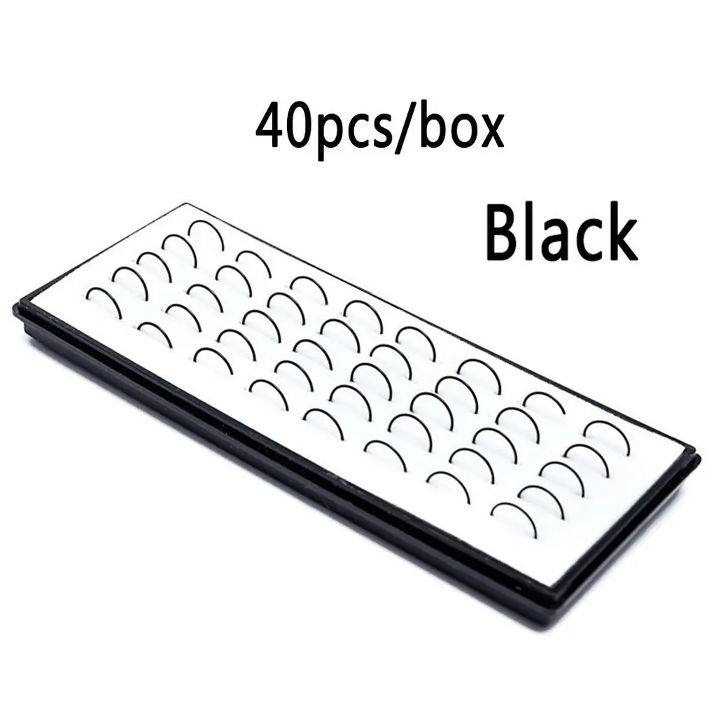 40pcs black Открытый круг кольцо из нержавеющей стали для носа гвозди носовые украшения для пирсинга из нержавеющей стали кольцо для носа - Окраска металла: 40pcs black