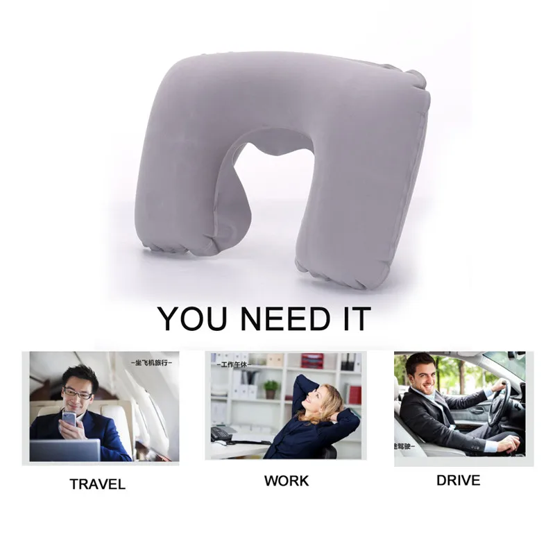 1 шт. U образная дорожная надувная подушка для шеи и автомобиля|Подушки