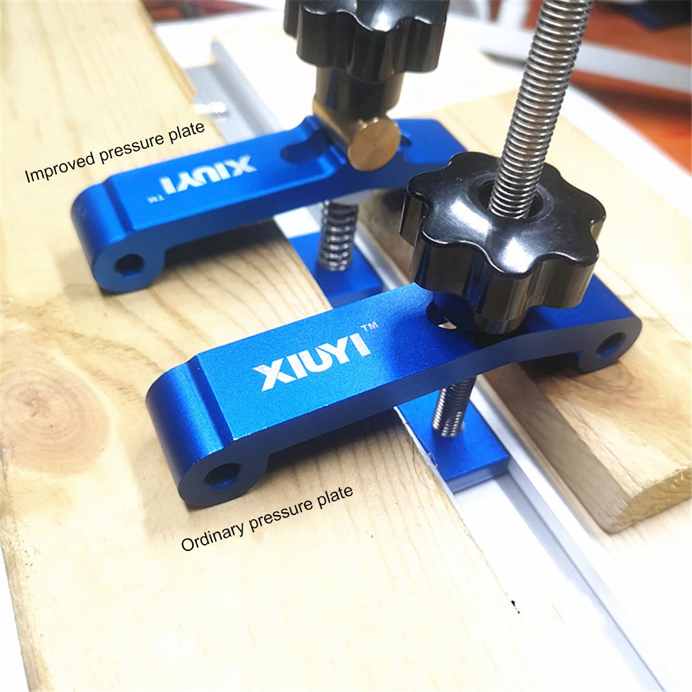 

T-Track Platen Miter Tracks Clamping Chute Blocks Clamps Strong Toughness Wooden Portable for Woodworking Table