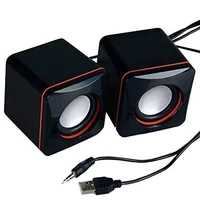 2 subwoofer surround square speaker usb wired audio desktop stereo speaker deep bass sound for pc laptop music player multimedia