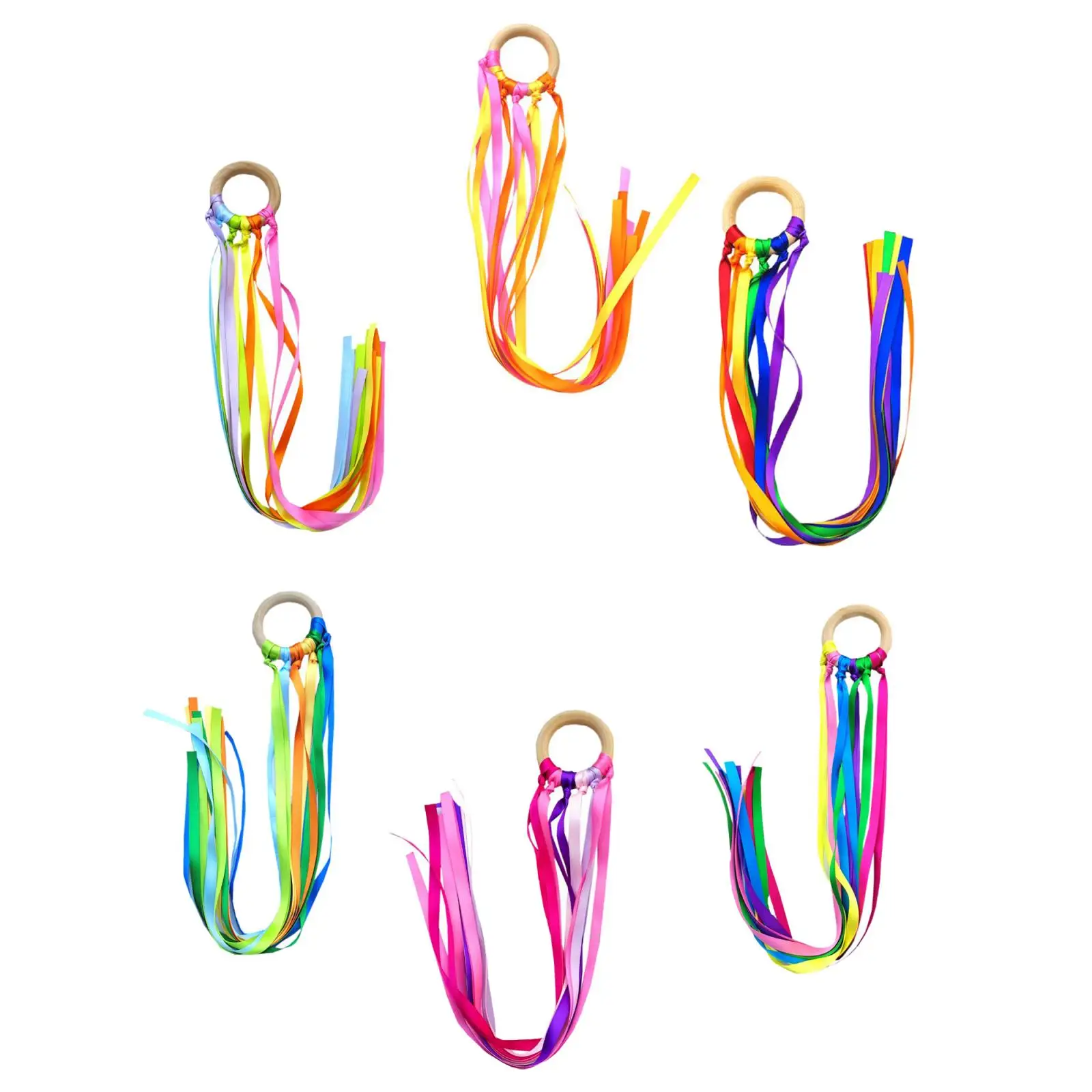 

Детские сенсорные кольца с радужной лентой для раннего развития младенцев