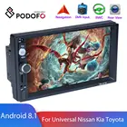 Podofo 2Din Android 8,1 автомобильное радио GPS 7 ''Универсальный мультимедийный плеер USB Бесплатная карта для Volkswagen Nissan Toyota Golf Skoda Kia