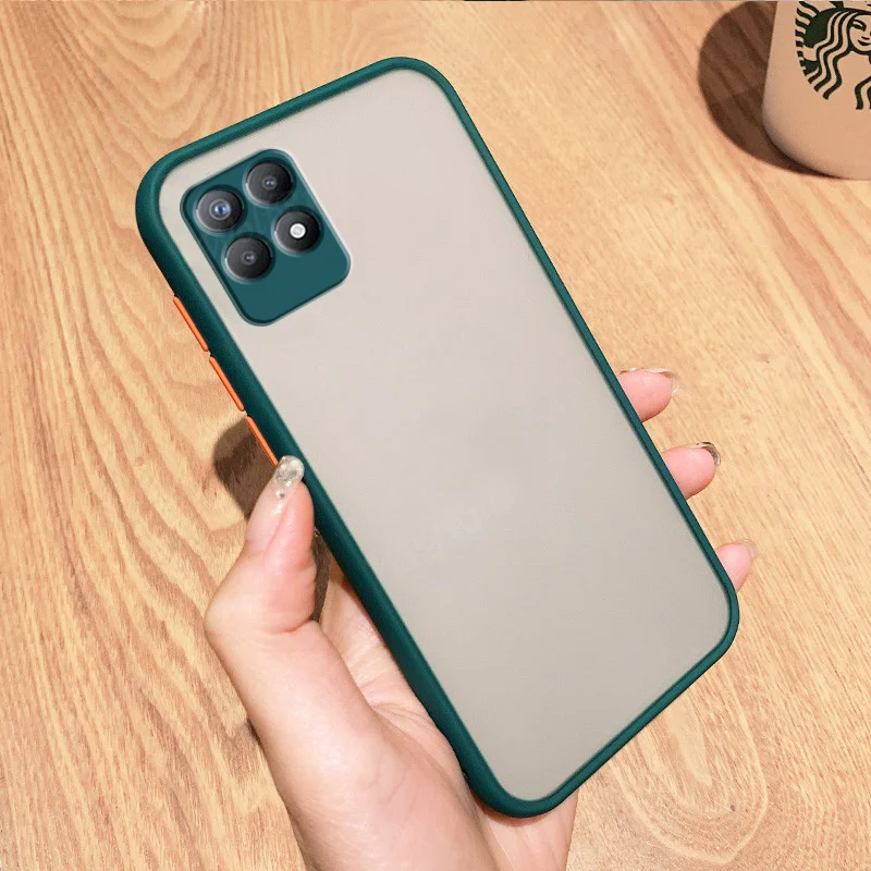 for realme 8i case for oppo realme 8i 8 pro c21 c21y cover bumper back colour frame translucent matte cover for realme 8i fundas free global shipping