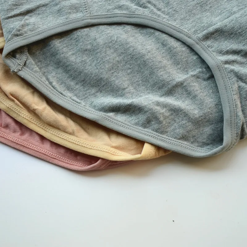 

3pcs/Lot Big Size XL-6XL Sexy High Waist Womens Cotton Solid Panties Breathable Briefs Underwear Lingerie Panty Female Intimates