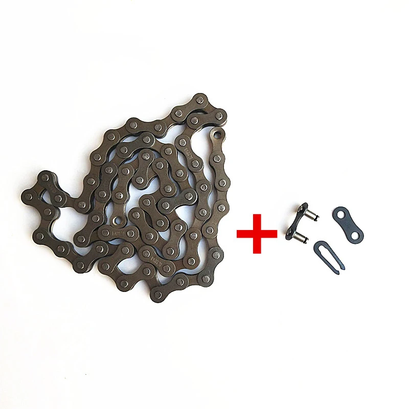 Детская велосипедная цепь односкоростная звеньевая 62 86 с соединителем Magic Buckle 1