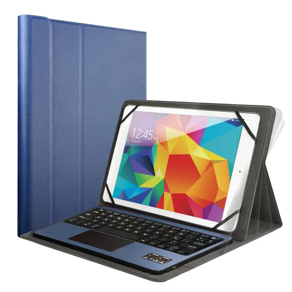 Dark Blue Чехол для samsung Galaxy Tab 4 10,1/Tab S 10,5/Note 10,1 Tab A с Bluetooth сенсорной панелью, чехол-клавиатура для планшетов на Android AZERTY QWERTY - Цвет: Dark Blue