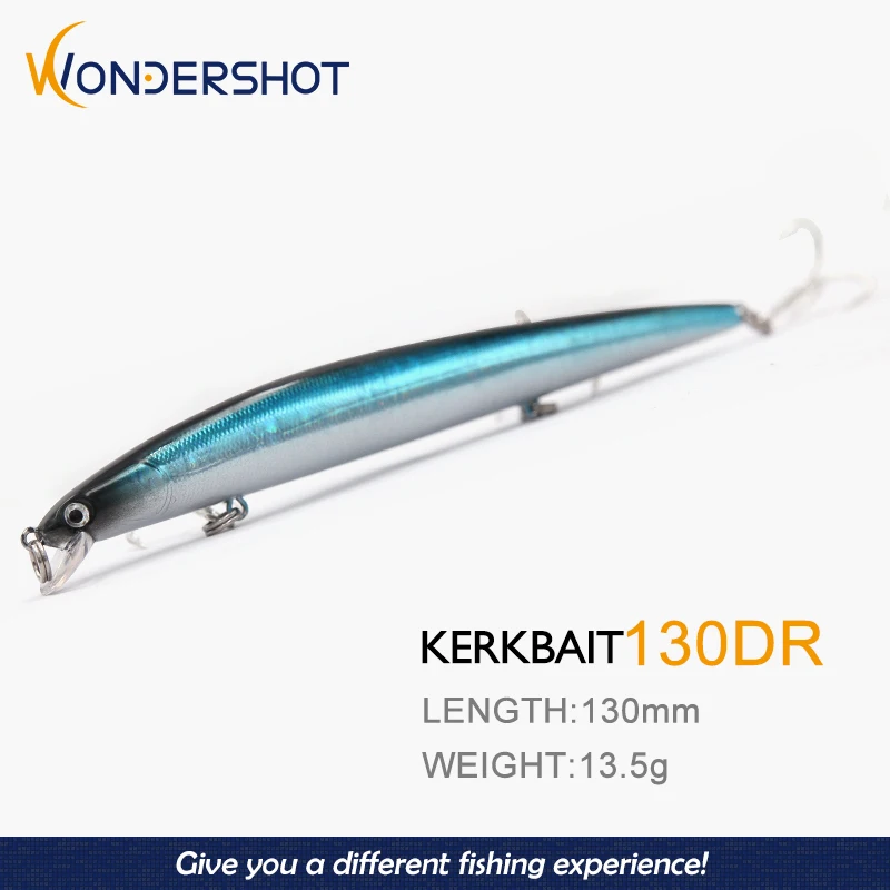 Wondershot A03 130 мм 13 5 г Джеркбейт воблеры в виде гольяна плавающая приманка длинная
