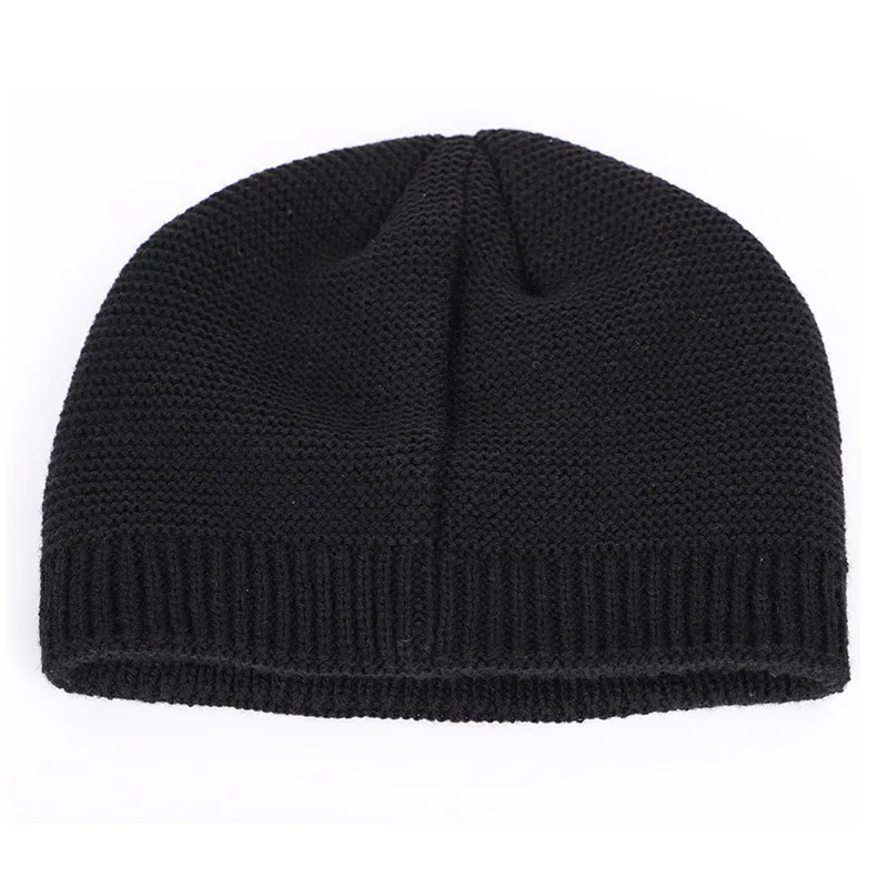 Модные мужские толстые теплые мягкие кашемировые шапочки с капюшоном зимние