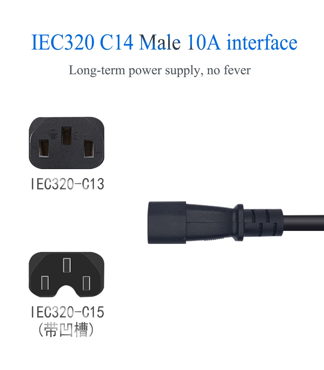 Jorinдо 1 8 м-4 м/футов-13 футов IEC320 C14 к C19 Удлинительный кабель питания 3 отверстия