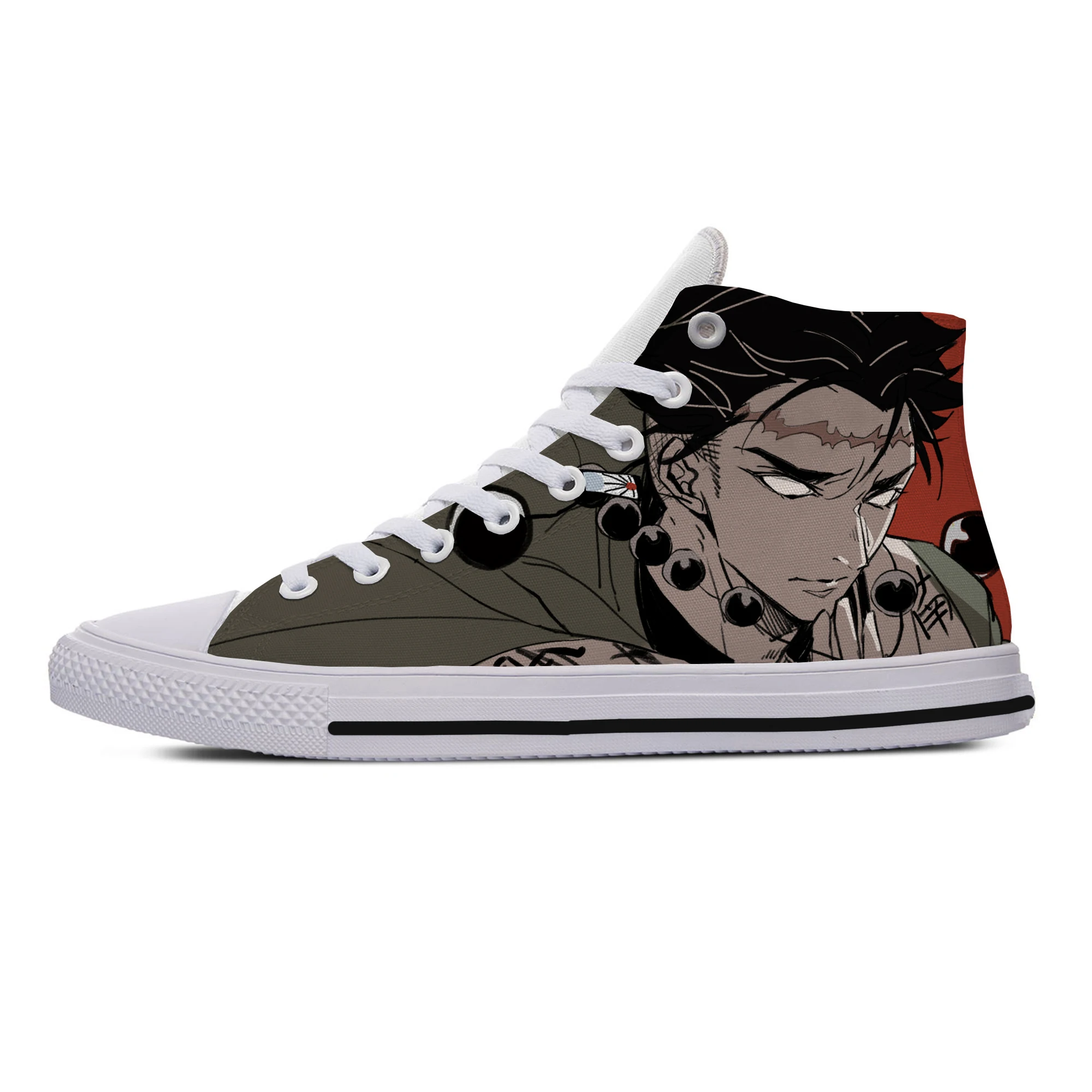 

Demon Slayer Himejima Gyoumei Anime Shoes Sneakers Men Vulcanized Shoes Fashion Hip Hop Sneakers for Men High Top Casual Shoes