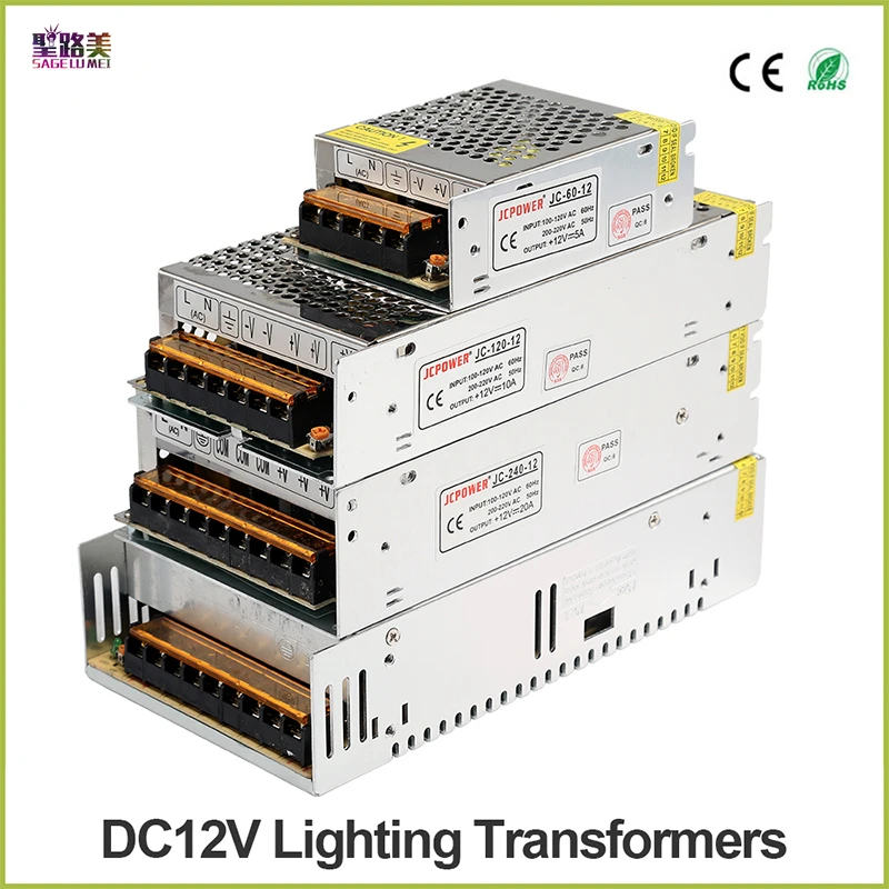 DC12V 1A/2A/3A/5A/6.5A/8.5A/10A/12.5A/16.5A/20A/25A/30A светодиодный выключатель питания для WS2811 5050 3528 3014