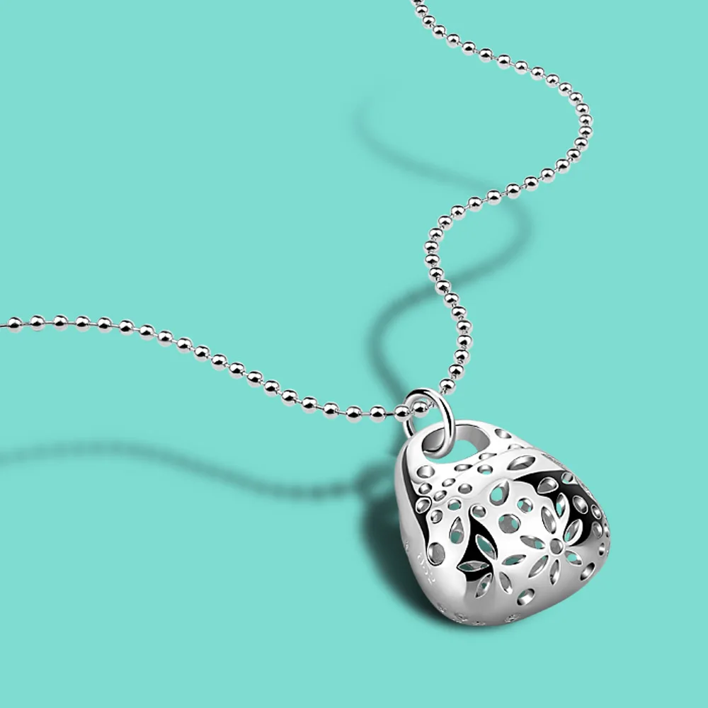 Новое ожерелье из серебра 925 пробы Женская креативная изящная Ювелирная сумка