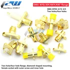 SMA-KFDJDFKKYKKF фланец 4-3 квадратный ромб с четырьмя отверстиями, два отверстия, монтажная гнездовая розетка с внешним винтом и внутренним отверстием