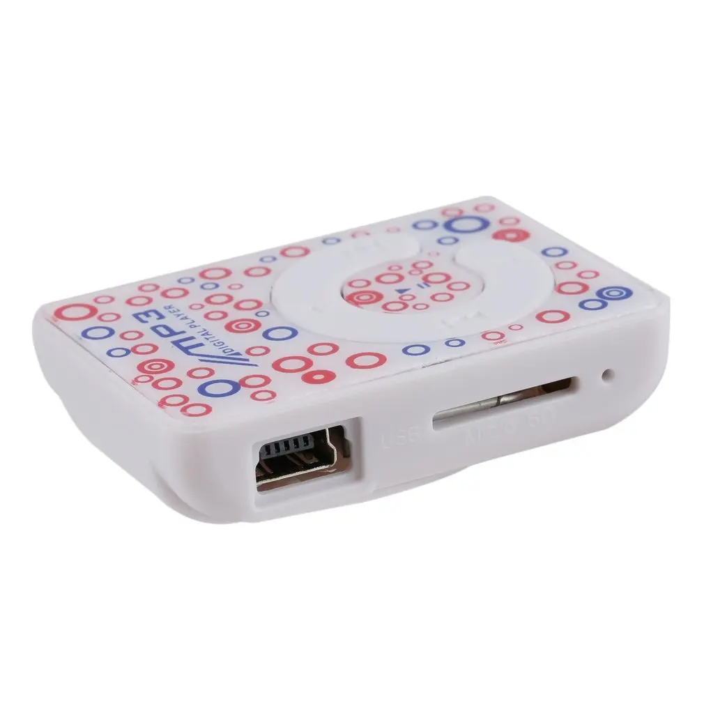 Мини-usb на клипсе MP3 музыкальный медиаплеер с Micro SD/TF слотом для карт Поддержка 1-8