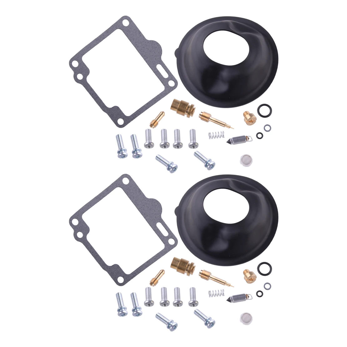 

2Sets Carburetor Carb Repair Kit With Plunger Diaphragm Fit For Yamaha XV750 Virago 750 1988 1989-1992 1993 1994 1995 1996 1997