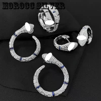 s925 sterling silver jewelry 11 copy round earrings snake shaped round earrings womens earrings earbone clip jewelry gift